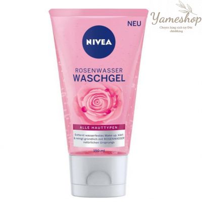 Gel rửa mặt Nivea hoa hồng - Nivea Rosenwasser Waschgel - 150ml